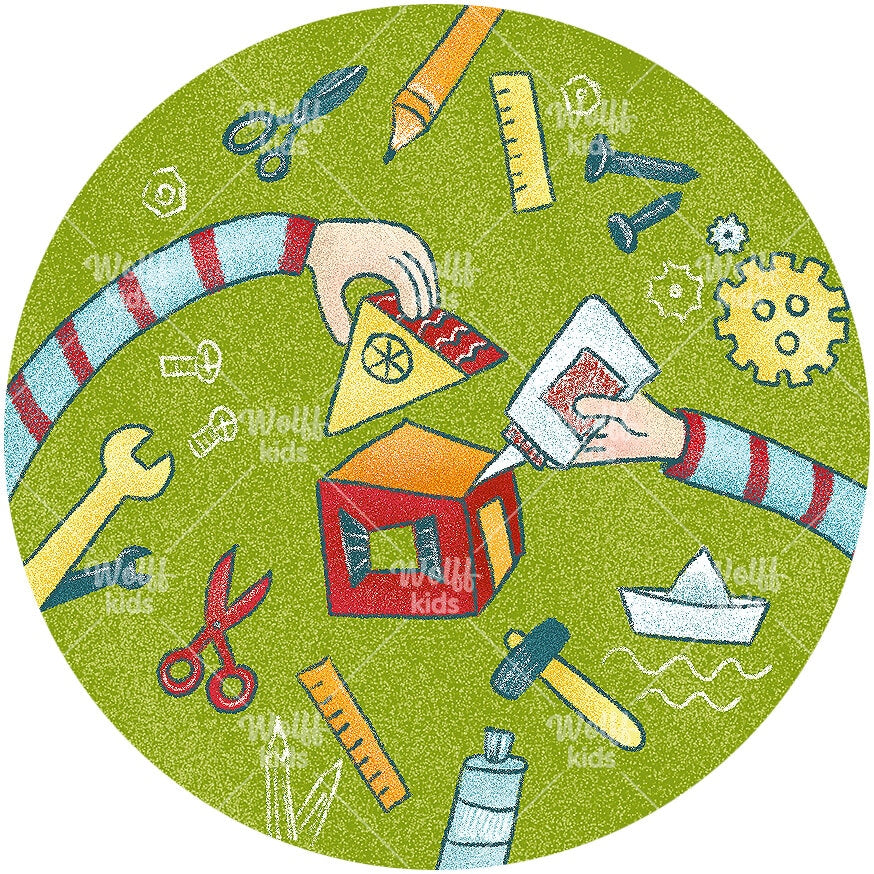 Einzelner Magnet: Werken, 6 cm, Sortimentswechsel